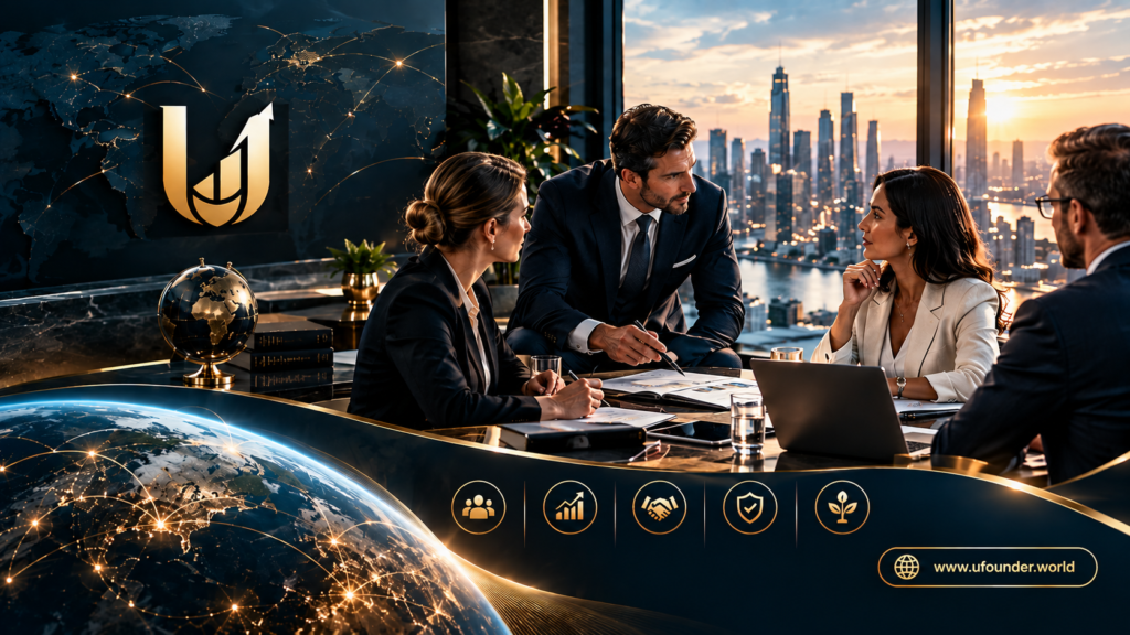 Master International Scaling Models Through Our Collaborative Global Consultation Strategy Meeting With Golden Horizon Executive Boardroom | U FOUNDER World